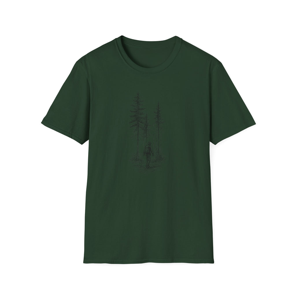 Hiker in Dark Forest T-Shirt